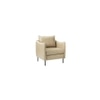 Lucas Solid Wood Accent Chair in Beige Colour
