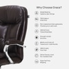 Ettorez Grace Ultra Premium Leatherette Office Chair In Brown Colour
