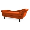 Kabera Velvet Chaise Launger in Orange Colour