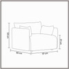 Cozychic Wood 1 Seater With Upholstery Non Storage Sofa In Grey Colour
