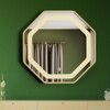 Aluminium LED Octagon Decorative wall mirror by elegant arts and frames (Mirror size 500 mm)