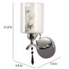 Eliante Modern Wall Lights Silver, Chrome & Glass Material & White Finish