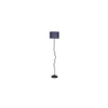 Hugo Maroon Natural Fiber Floor Lamp with Black Iron Base