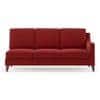 Abbey Sectional Sofa (Colour : Salsa Red, Cushion : Hard, Seater : Left Aligned 3 Seater + Left Aligned Chaise)