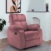 Helios One Seater Fabric Manual Recliner with Cup Holder in Dusty Mauve Colour