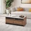 Tavo Solid Wood and Toronto Coffee Table In Antique Amber Finish