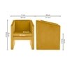Shuntina Accent Velvet Chair in Yellow Colour
