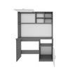 Passion Study Table Grey And Frosty White