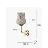 Devansh Metal Electric Wall Light in Gold Colour with Multicolor Shade Count of 1 Light
