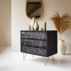 Ebonymango Wood Chest Of Drawers In Walnut Finish
