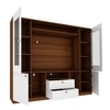 Casper Large Tv Unit Walnut And Frosty White 60 Inches Tv