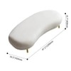 Wooden Twist Borzy Modern Curved Bench with Golden Metal Legs and Soft in White Colour