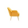 Ellie Solid Wood Accent Chair in Yellow Colour