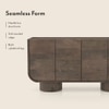 Nura Solid Wood Sideboard In Danish Walnut Finish