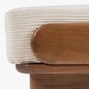 Anish Solid Wood Ottoman in Brown Colour