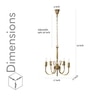 Penn 5 Light Brass Chandelier