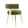 Swizzy Solid Wood Accent Chair in Green Colour