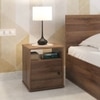 Zoey Engineered Wood Bedside Table in Classic Walnut Finish