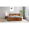 Stainfleld Sheesham Wood Queen Size Bed Box Storage Storage Honey OakOak Finish (60 x 78 inches)
