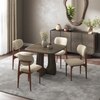Aero Solid Wood 4 Seater Dining Table With Ollie Dining Chair