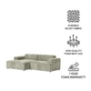 Sophisticated Wood Right Aligned 2-Seater With Upholstery Non Storage Sofas In Grey Colour