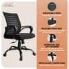 Iris Mid Back Mesh Office Chair Black Color