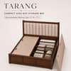 Tarang Solid Wood Compact King Bed Box Storage Provincial Teak Finish Mattress 72 x 72 Inches