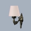 Devansh Metal Electric Wall Light in Antique Gold Colour with White Shade Count of 1 Light