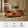 Modernelegance Wood Right Aligned 3-Seater With Upholstery Non Storage Sofa In Brown Colour
