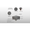 Astrid Solid Wood  Ottomon in  Grey Colour