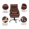 Fortuna Leatherette Executive Chair In Brown Colour