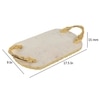 Marble Serving Tray oval With Metal Handle