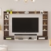 Bluewud Orelia Engineered Wood Tvcabinet In Brown Maple & White Finish
