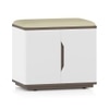 Baltoro Engineered Wood Shoe Rack with Seating in White Finish