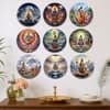 The Castle Decor Lord Shiva Wall Art Set of 9 Spiritual Decorative Prints