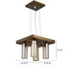 Eliante 4-Light Chandelier, Mild Steel Modern Ceiling Fixture For Living Room, Dining Room