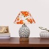 Devansh Conical Multi Cotton Shade Lamp With Wood & Mosaic Glass Base For Decoration/Office/Home/Gifting/Study For Decoration/Office/Home/Gifting/Study -(10X10X14.5) Inches -A