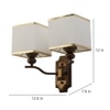 Eliante Cloth Shade Wall Lights Mild Steel & Fabric Material Antique & White Finish