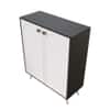 Nextstep Modern Metal Floor Cabinet Black And White