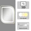 LED Elegant Square Mirror - Modern Illuminated  Mirror with Soft LED Lighting