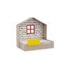 Little Hut Engineered Wood Drawer Storage Bed in Brown Colour