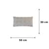 Danube Bright Silver Cotton Knitted Decorative Cushion Cover 12 x 20 Inches