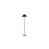 Soleil Black Fabric Floor Lamp with Steel Steel Base