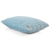 Criss Cross Mineral Blue Cotton Knitted Decorative Cushion Cover 12 x 20 Inches