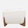 Amala Velvet 1 Seater Sofa in White Colour