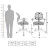 Ruffina Low Back Office Mesh Chair (Black)