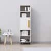 Hexa Engineered Wood Bookshelf Multipurpose Wooden Storage Rack in Frosty White Colour