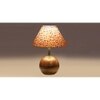 Multicolor cotton with Natural Wood Table Lamp -3