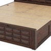 Diamond Solid Wood Queen  Size Bed With Drawer & Box Storage (Walnut Finish)