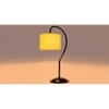 Yellow cotton Curvy table lamp with Iron Base (SP05)